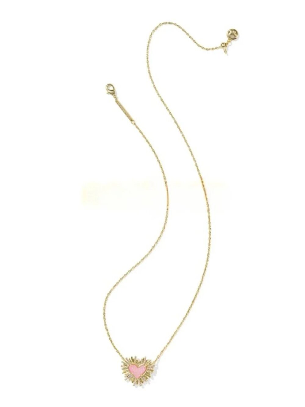 Dolly Parton x Kendra Scott Ari Heart Gold Short Pendant Necklace - Picture 3 of 4